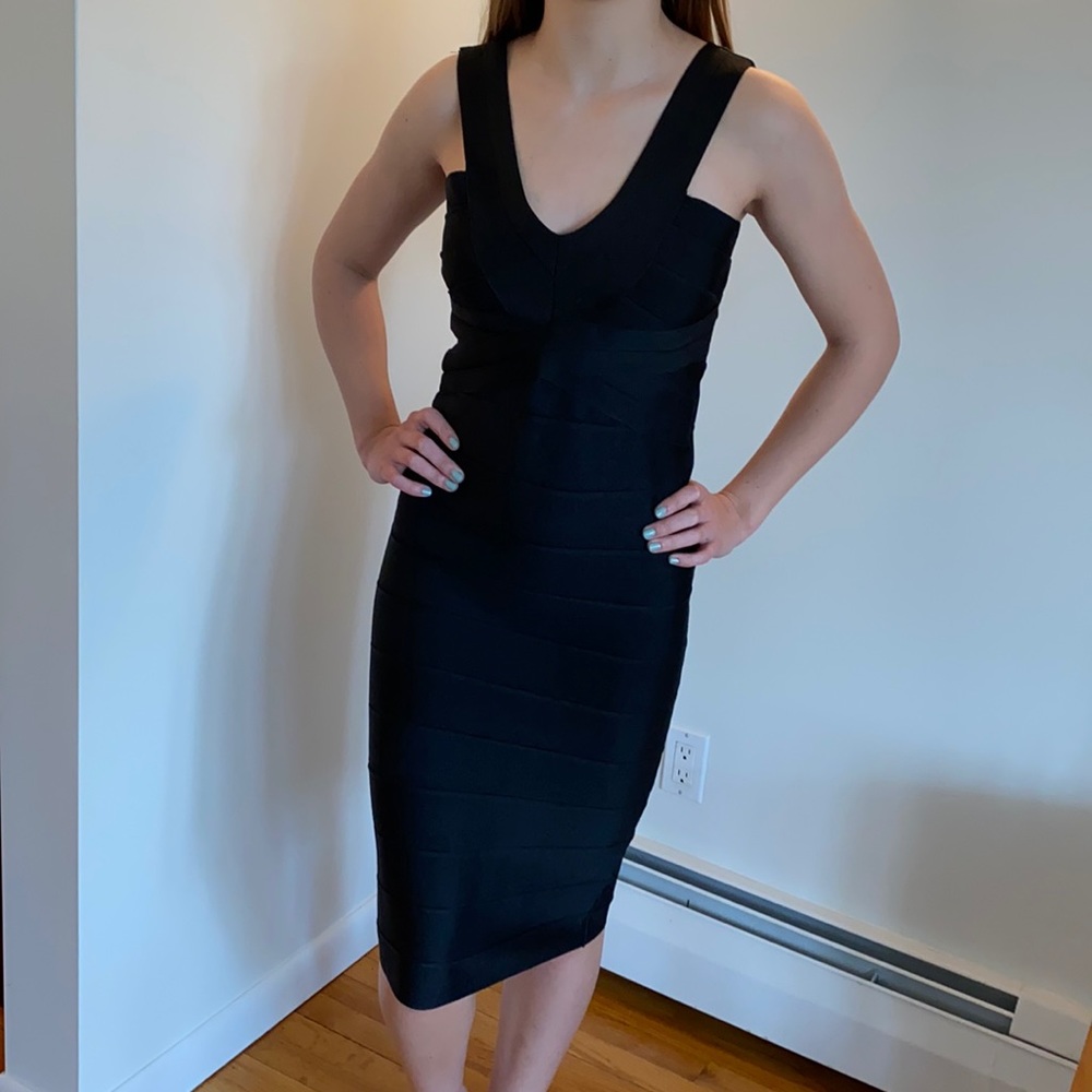 NWT black Material Girl zipper dress